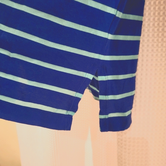 Club Monaco knit, breton stripe, split hem summer t-shirt - Picture 2 of 4